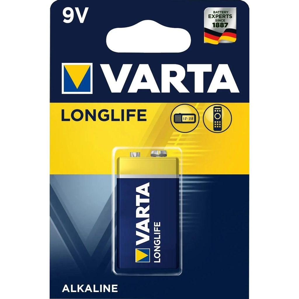 Батарейка 9V VARTA Longlife 6LR61, 1 шт.