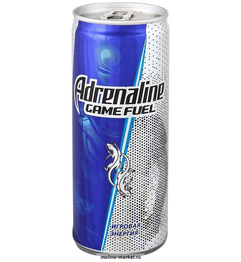 Напиток энергетический Adrenaline Rush Game Fuel Игровая энергия 250 мл., ж/б