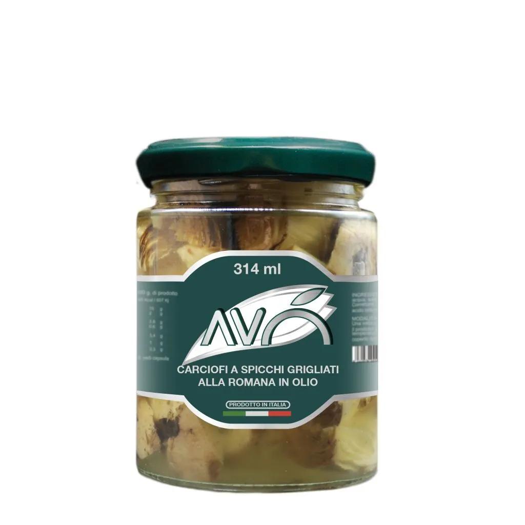 Артишоки AVO Алла Романа в масле, 280 гр., стекло