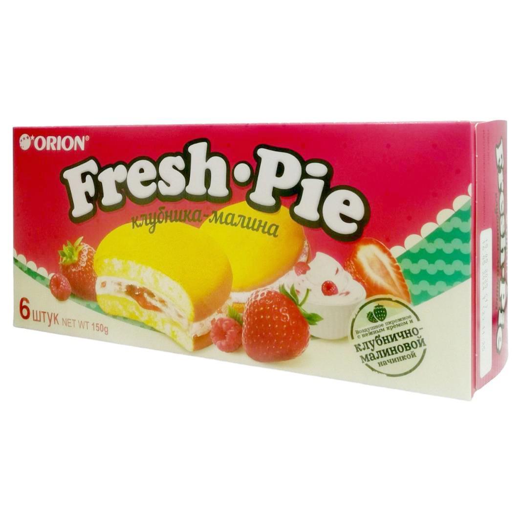 Печенье Fresh Pie клубнично-малиновая начинка 6 штук 150 гр., картон