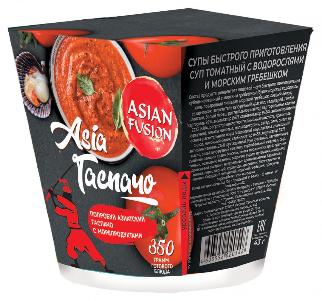Суп томатный Asian Fusion с водорослями 43 гр., ПЭТ