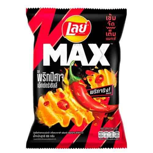 Чипсы Lay's Max Devil Chilli Extra Chili 44 гр., флоу-пак