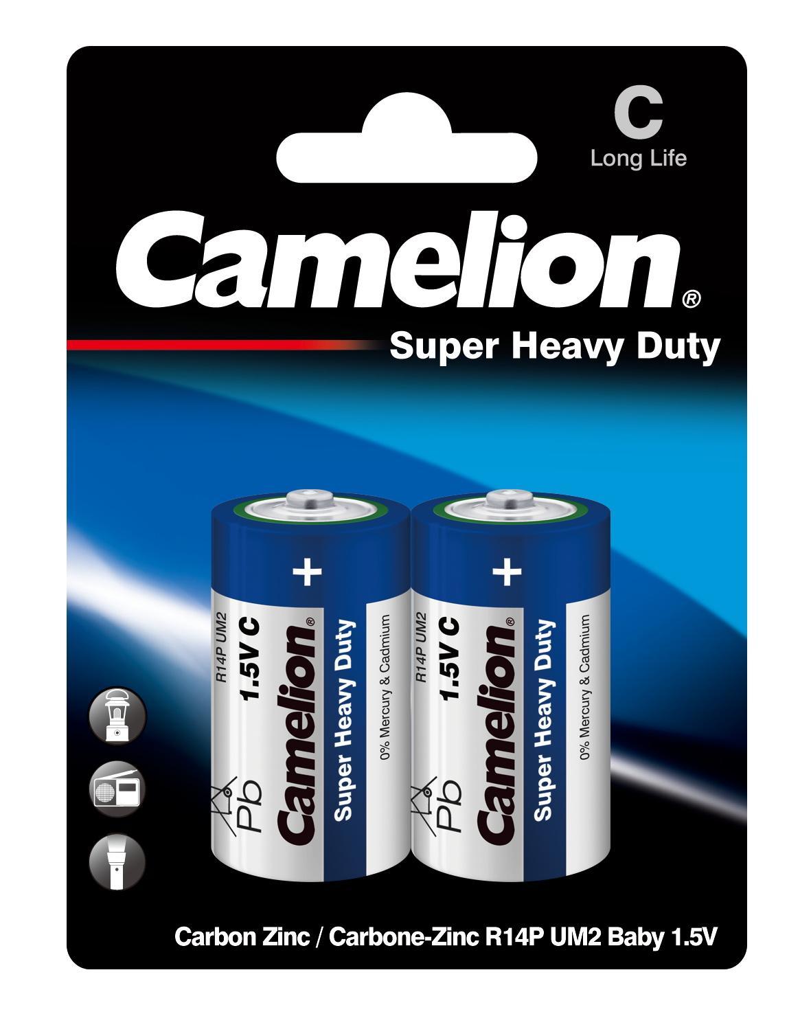 Батарейка Camelion R14P-BP2B Blue 1.5В 2шт, блистер