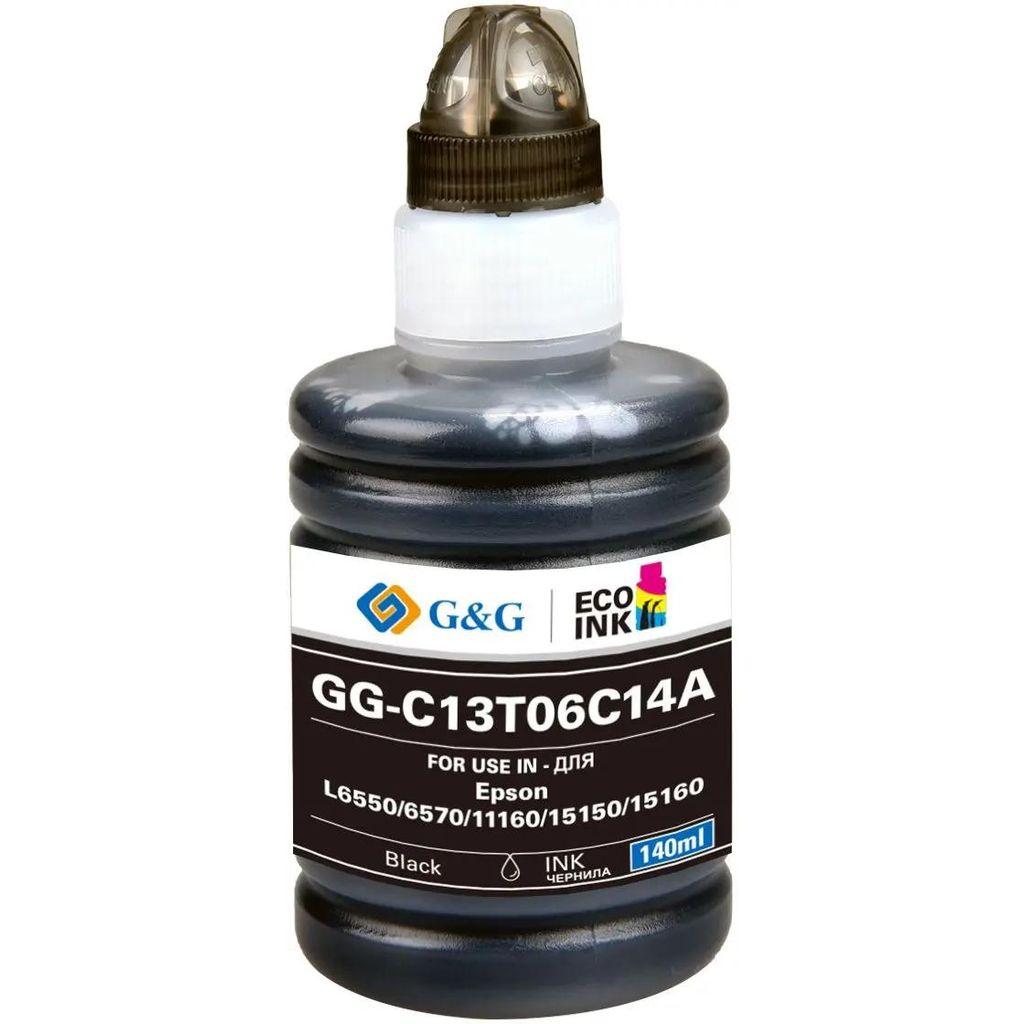 Чернила G&G GG-C13T06C14A №112, для Epson, 140мл, черный пигментный