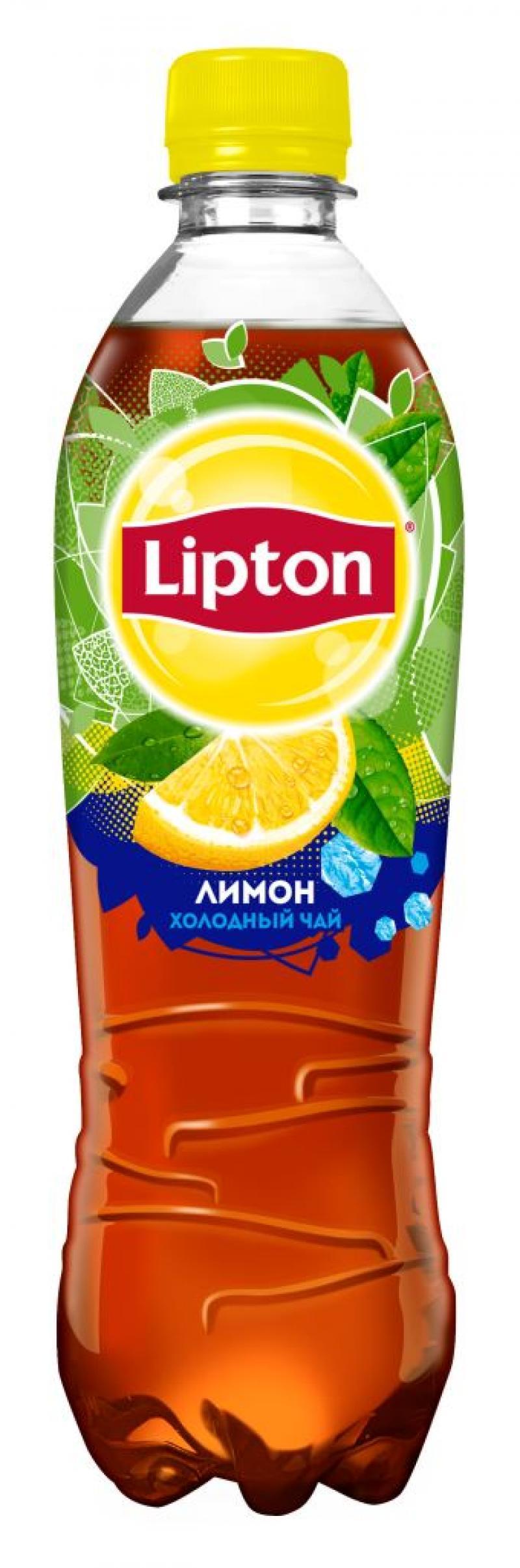 Чай холодный Lipton черный лимон 600 мл., ПЭТ