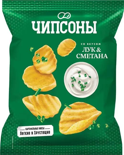 Чипсы Чипсоны Сметана с луком 90 гр., пакет