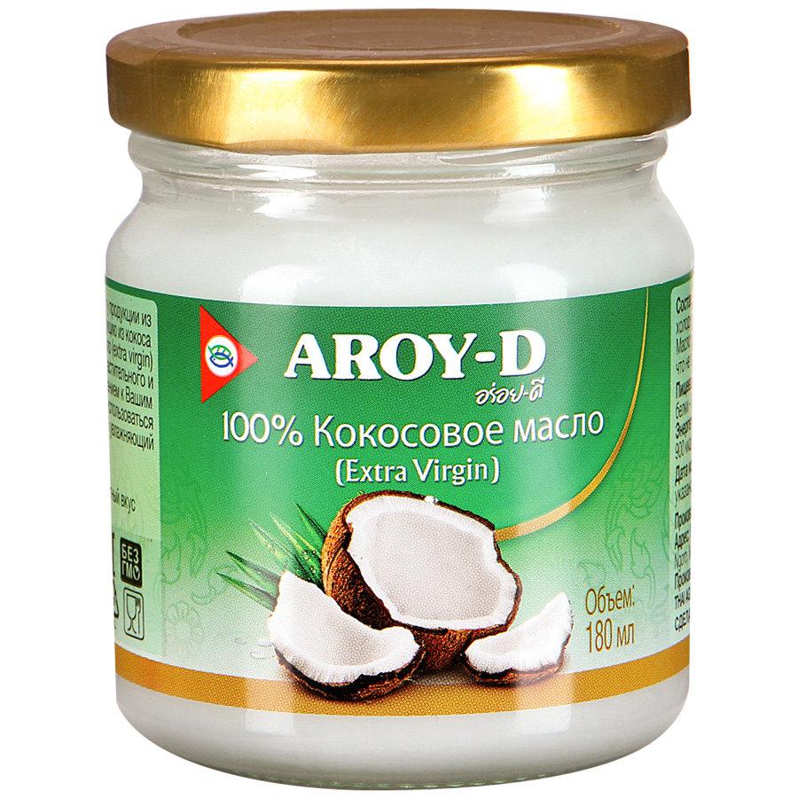 Масло кокосовое Aroy-D Extra Virgin 180 мл., стекло