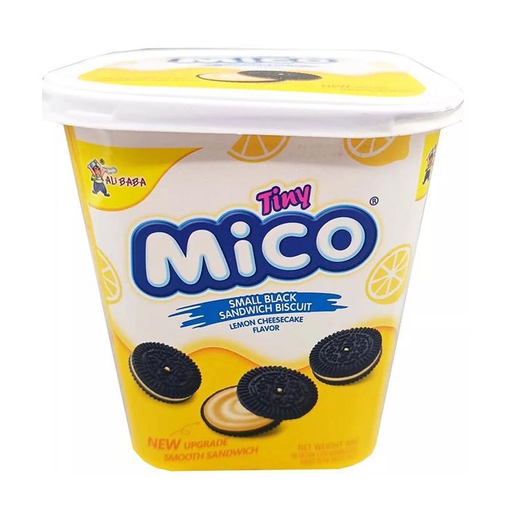 Печенье Tiny Mico Small Black Sandwich лимонный чизкейк 88 гр., пластиковая упаковка