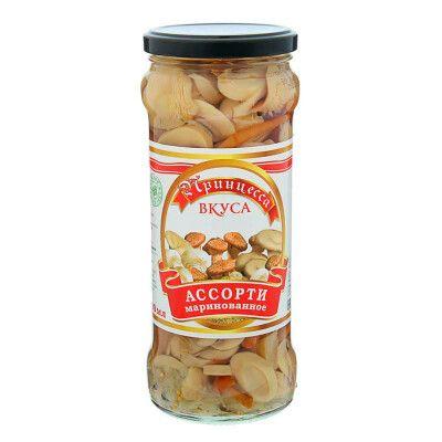 Грибы Принцесса Вкуса маринованные ассорти 580 гр., стекло
