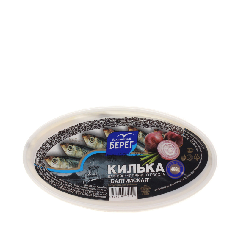 Килька Балтийский берег п/п, 400 гр., пластик