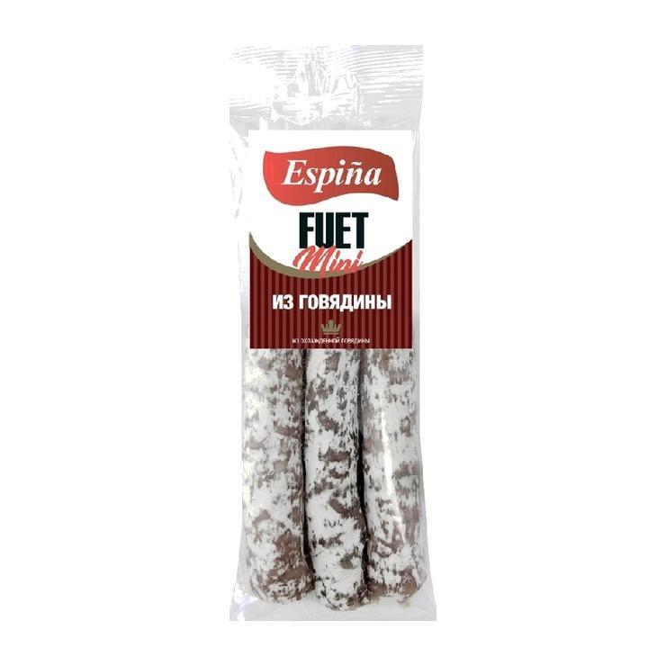 Колбаса Espina Fuet - mini из говядины сыровяленая полусухая 60 гр., вакуум