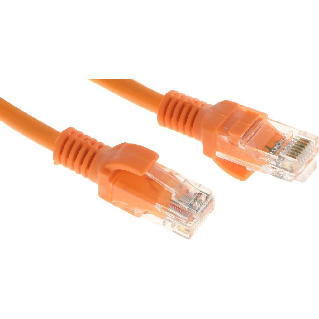 Патч-корд CABLEXPERT PP12-0.25M/O литой (molded), UTP, кат.5E, 0.25м, 4 пары, 26AWG, алюминий омедненный, многожильный, оранжевый
