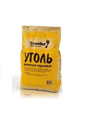 Уголь древесный березовый для мангала и гриля Traveller, 5 кг., бумажная упаковка