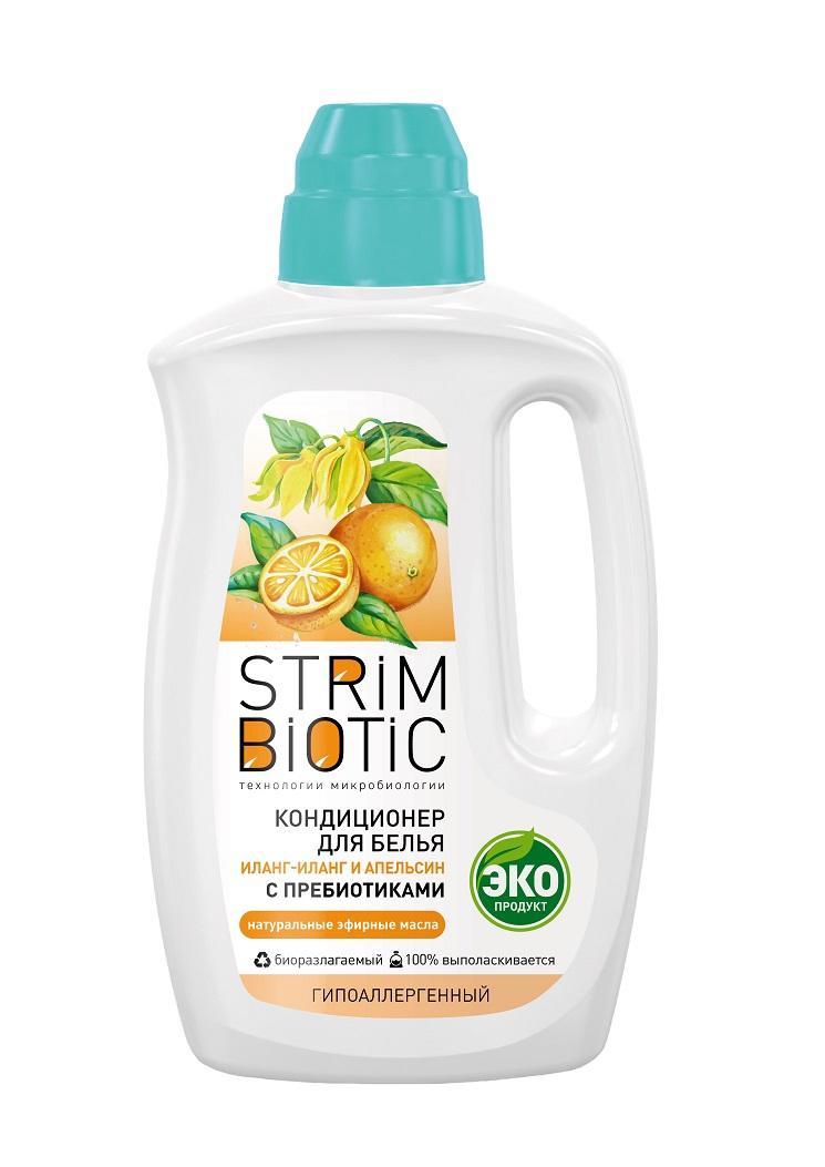 Кондиционер STRIMBIOTIC для белья иланг-иланг, апельс 1 л., ПЭТ