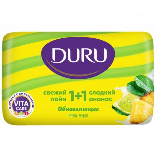 Крем-мыло DURU Лайм-Ананас, 1+1 80 гр., флоу-пак