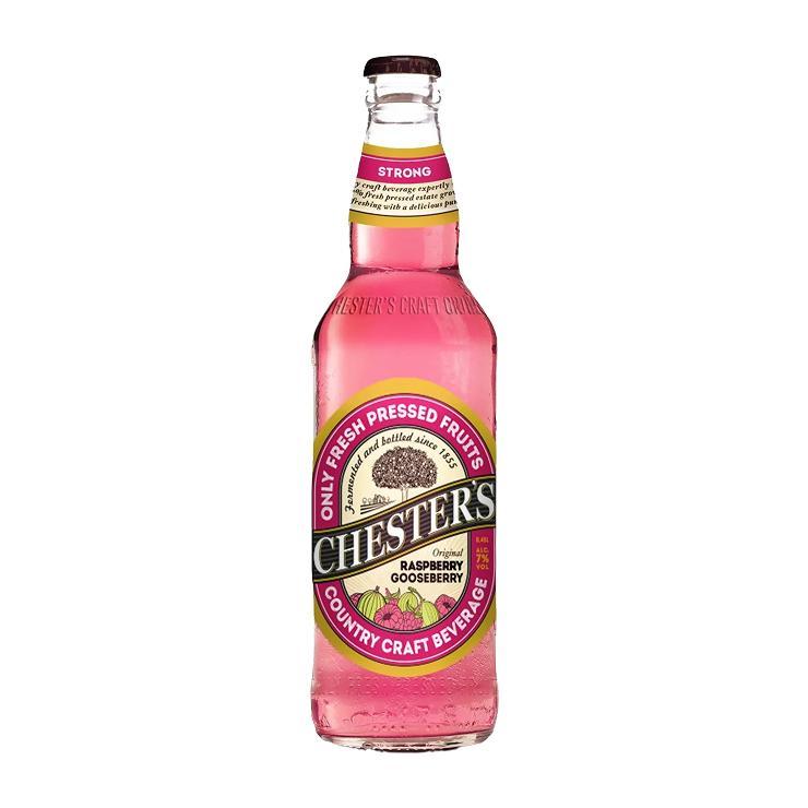 Сидр Chester's малина крыжовник фильтрованный 7% 450 мл., стекло