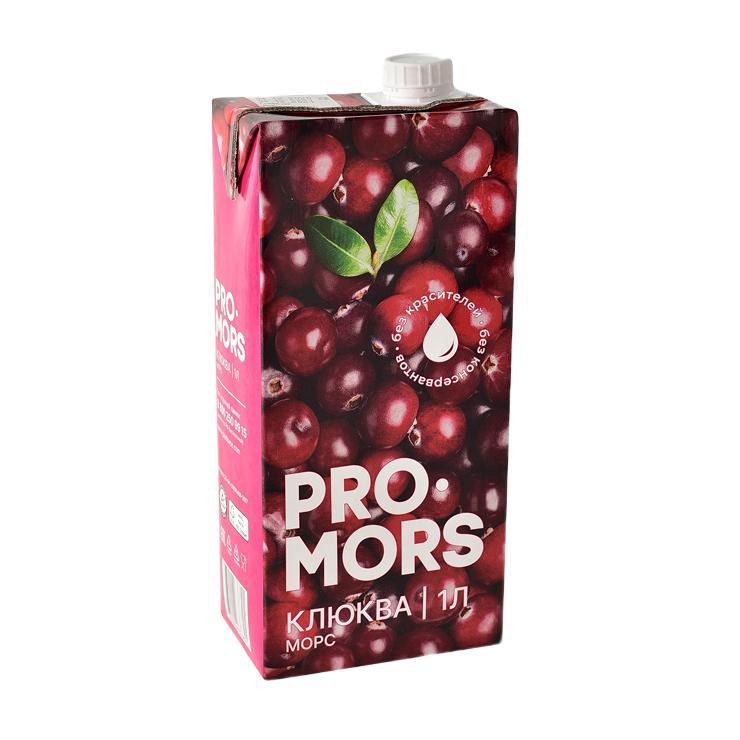 Морс PRO MORS клюквенный 1 л., тетра-пак
