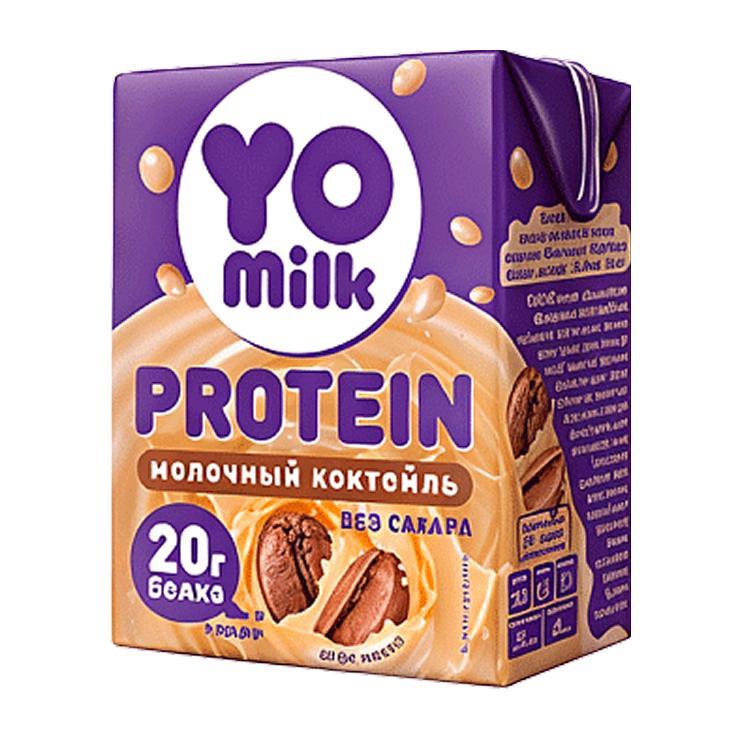 Коктейль Yomilk Protein молочный ультрапастеризованный высокобелковый кофе мокко 1,5% 200 мл., тетра-пак