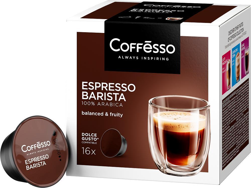 Кофе Coffesso Espresso Barista в капсулах для Dolce Gusto 16 шт. 88 гр., картон