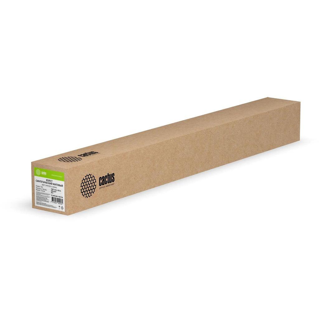 Холст Cactus CS-MC260-106730, для струйной печати, 1067мм х 30м, втулка 50.8мм (2"), 260г/м2, белый