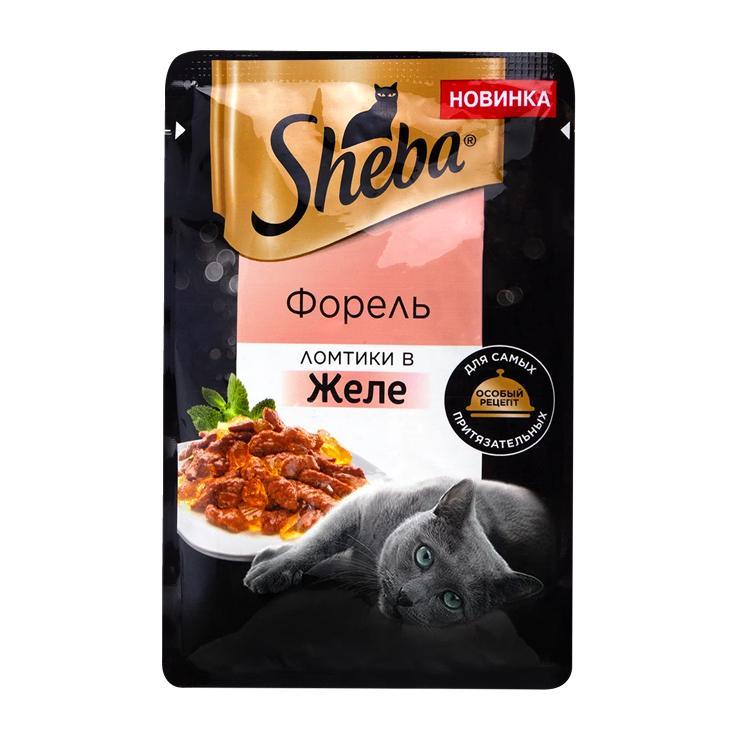 Корм для взрослых кошек влажный Sheba Soup форель 70 гр., пауч