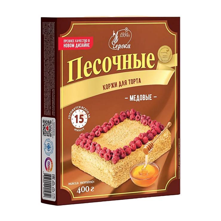 Коржи Черока песочные медовые 400 гр., картон