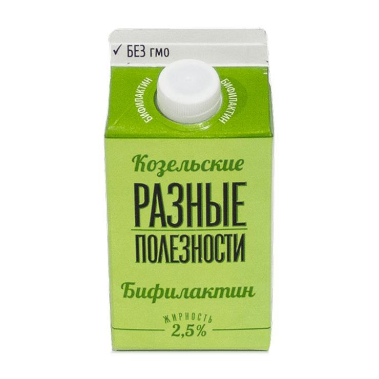 Бифилактин Козельские разные полезности 2,5% 450 мл., тетра-пак