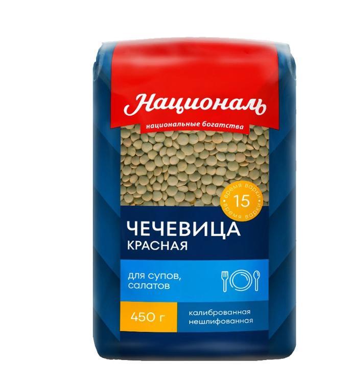 Чечевица Националь красная 450 гр., флоу-пак