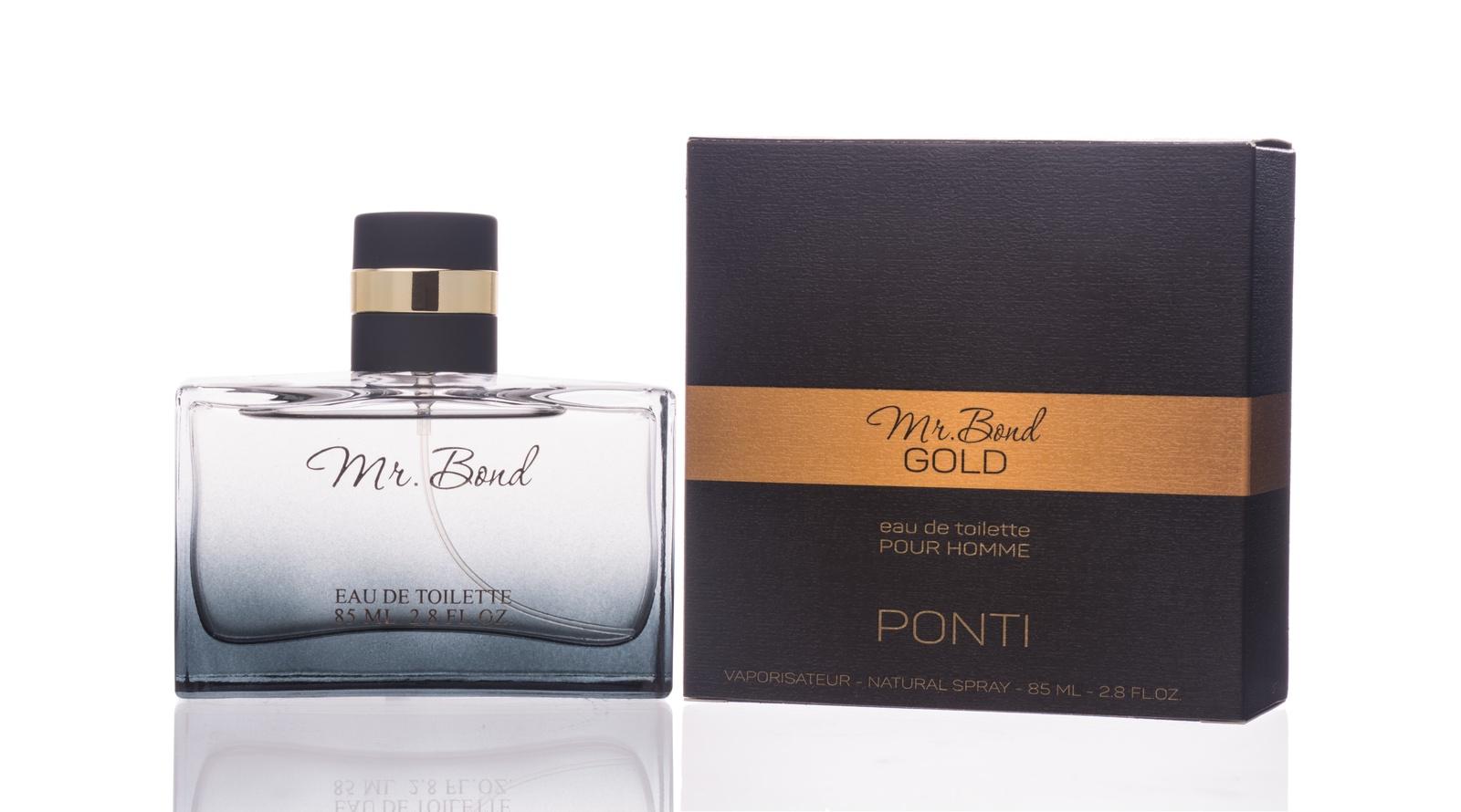 Туалетная вода мужская Понти Парфюм Mr. Bond Gold, 85 мл., картонная коробка