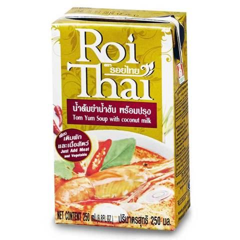 Основа для супа том ям с кокосовым молоком Roi Thai, 250 мл., тетра-пак
