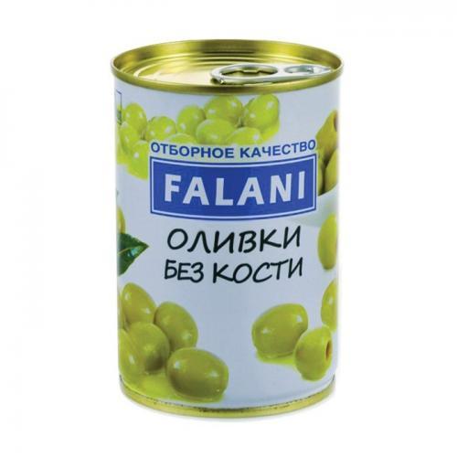 Маслины Falani черные без костей
