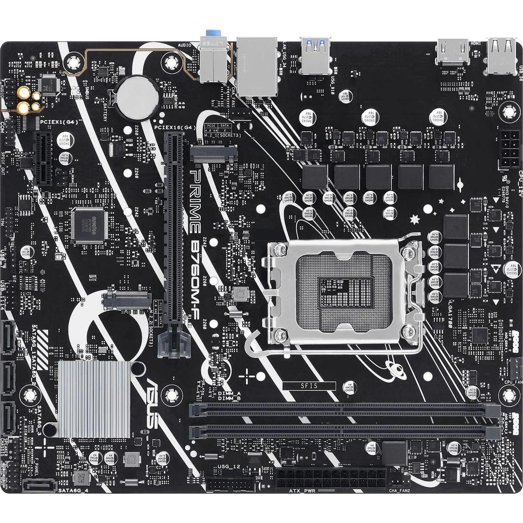 Материнская плата ASUS PRIME B760M-F, Socket LGA 1700, Intel B760, mATX, Ret