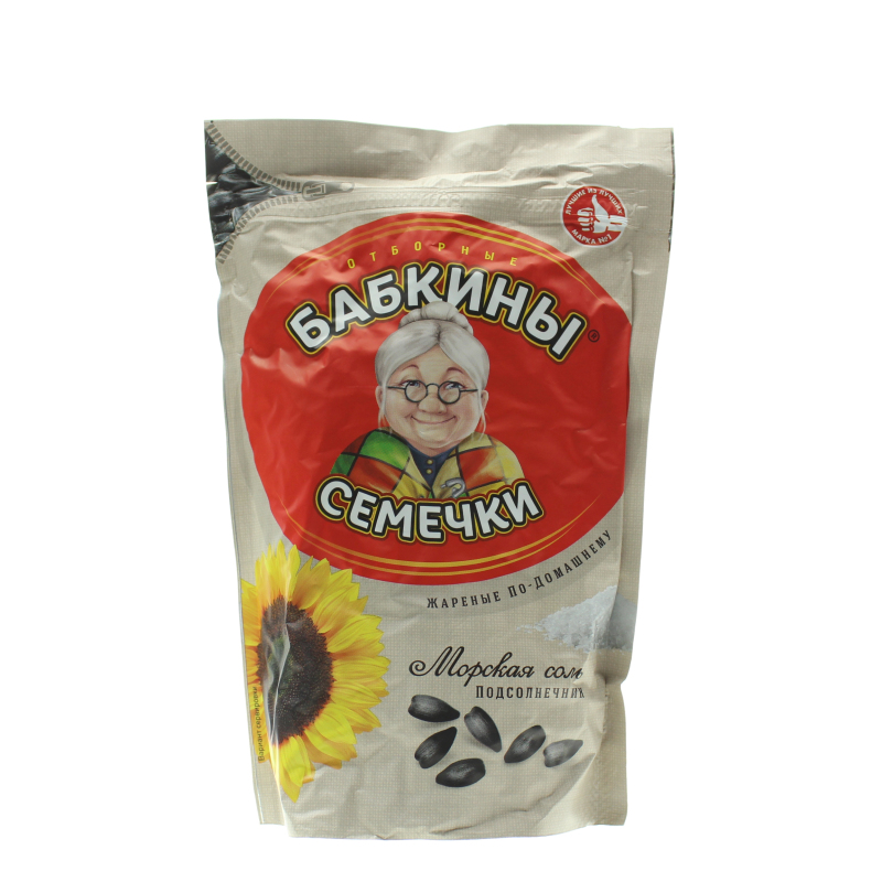 Семечки Бабкины семечки соленые жареные 300 гр., дой-пак