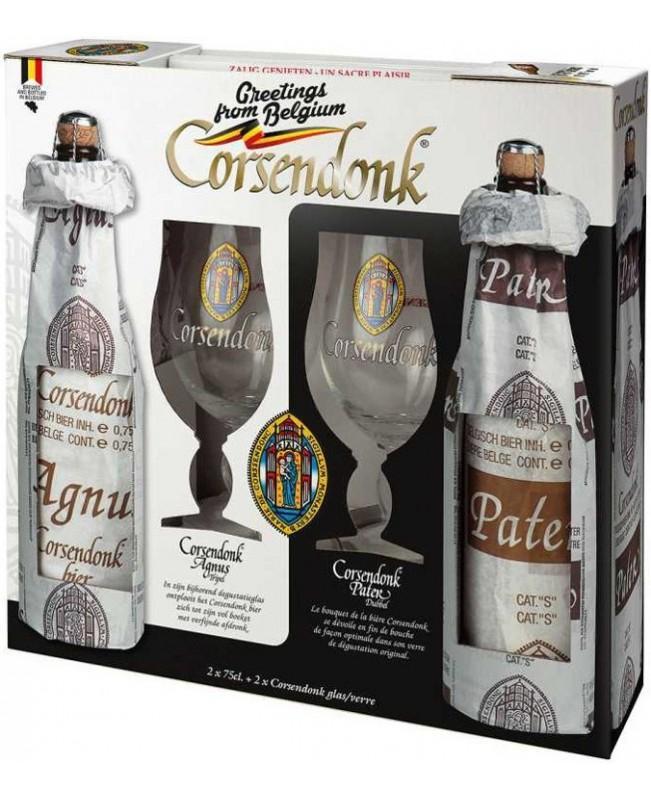 Набор Corsendonk Agnus Tripel Pater Dubbel, 750 мл., картонная коробка