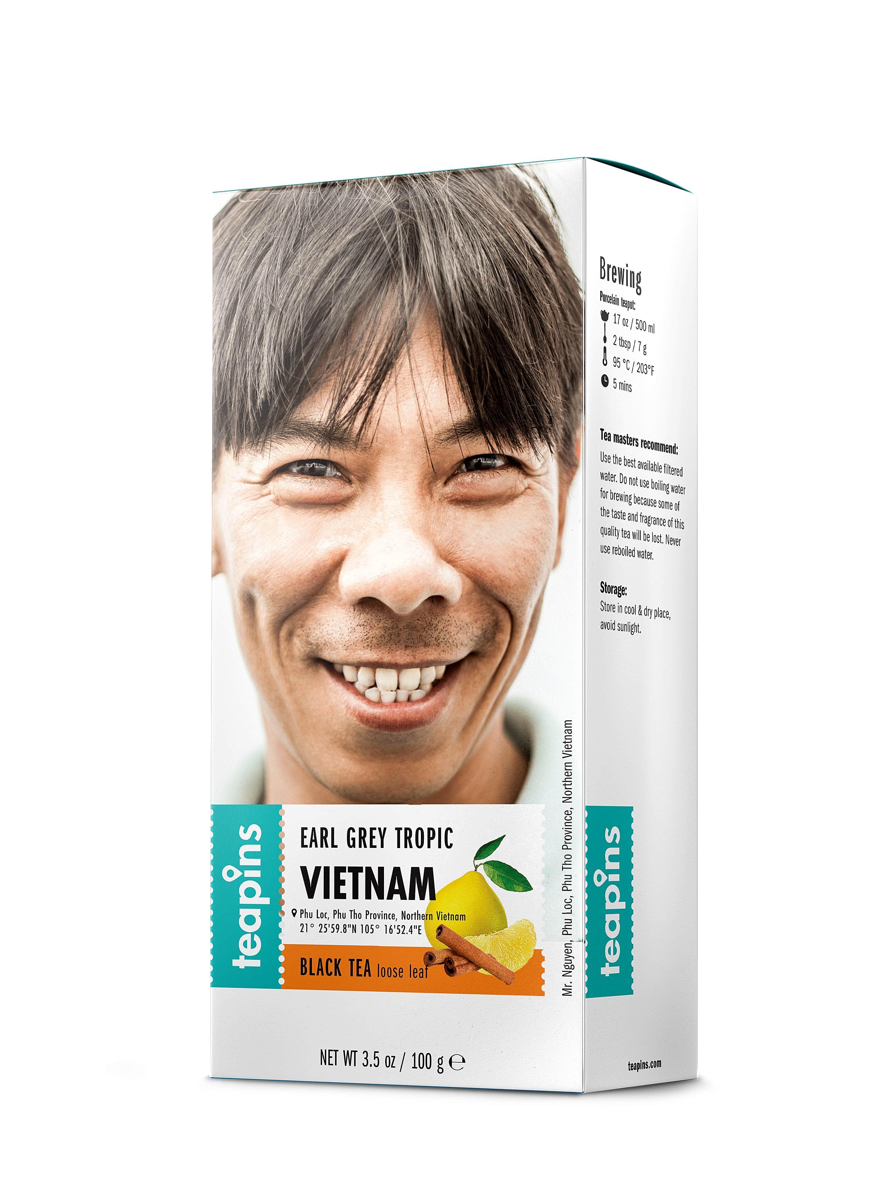 Черный чай Sense Asia Farmer s Tea collection эрл грей тропик, Teapins, 100 гр., коробка