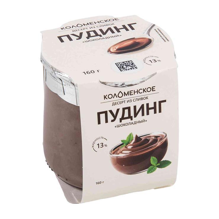 Пудинг сливочный Коломенское шоколад 13% 160 гр., стекло