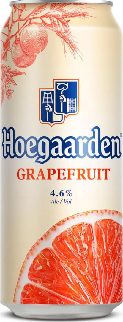 Напиток пивной Hoegaarden Grapefruit светлый нефильтрованный пастеризованный 4,6% 450 мл., ж/б