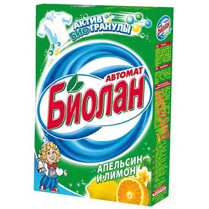 Стиральный порошок Биолан Апельсин и лимон автомат 350 гр., картон