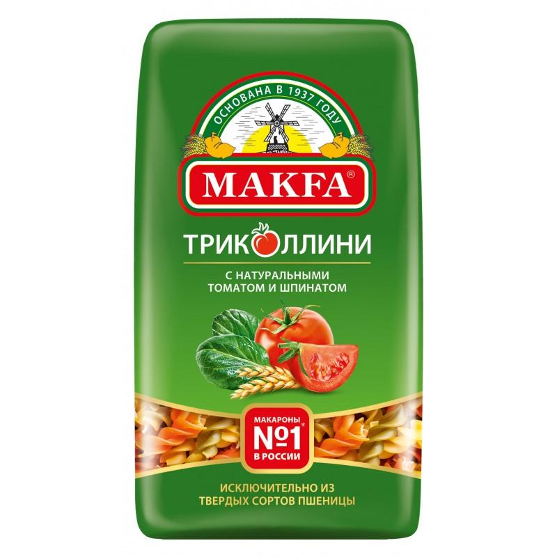 Макаронные изделия свитки 2 сорт Makfa Триколлини, 450 гр., флоу-пак