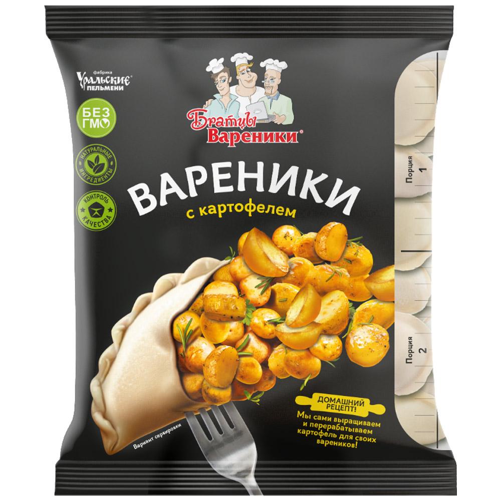Вареники Братцы Вареники Премиум с картофелем, 400 гр., флоу-пак