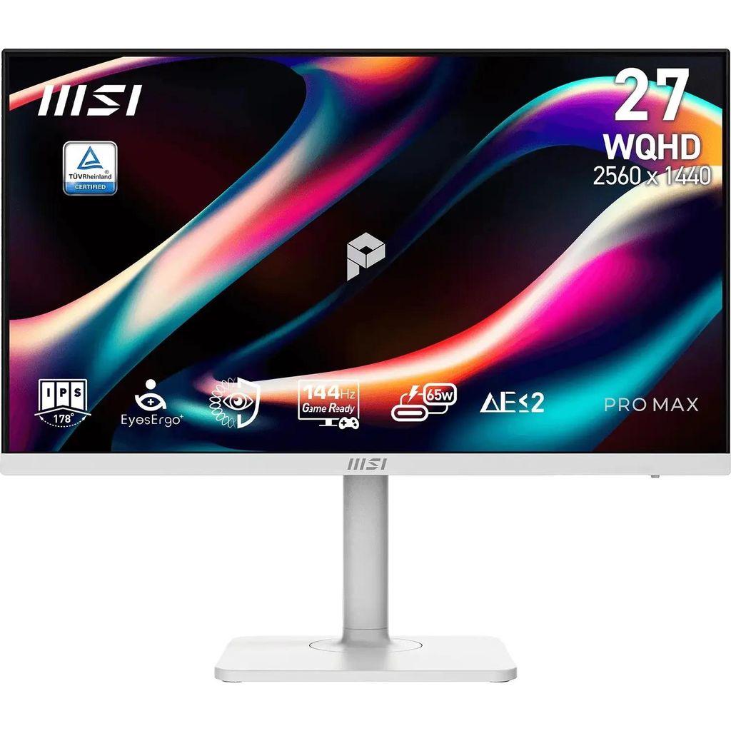 27" Монитор MSI Pro Max 271QPHW E14, 2560x1440, IPS, 144Гц, 2хHDMI, 1хDP, белый [9s6-3pf54h-021]