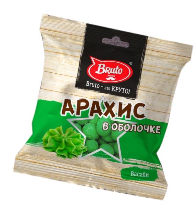 Арахис Bruto в оболочке со вкусом васаби 90 гр., флоу-пак
