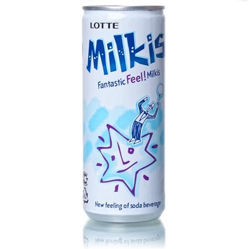Напиток газированный Lotte милкис оригинальный Южная Корея 250 мл., ж/б