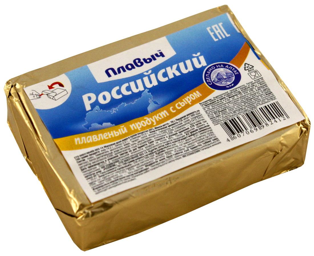 Продукт плавленный с сыром российский Плавыч, 70 гр., обертка фольга/бумага