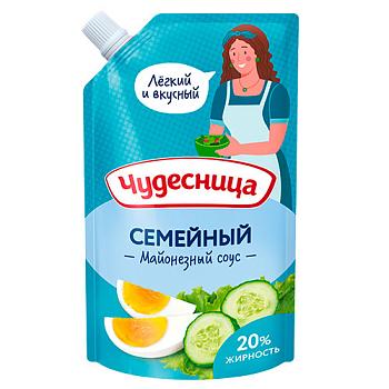 Соус Чудесница майонезный семейный 20% 700 мл., дой-пак с дозатором