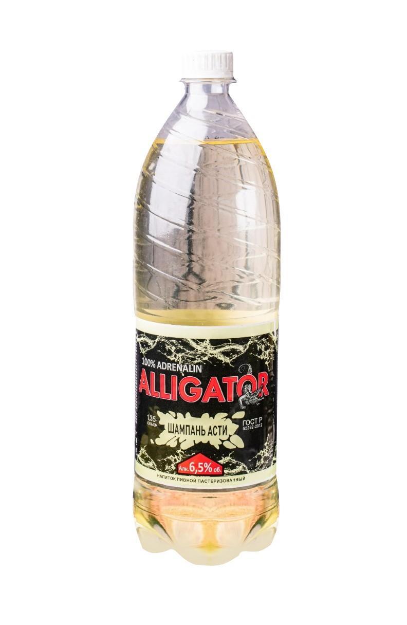 Напиток пивной Alligator асти шампань 6,5% 1,35 л., ПЭТ
