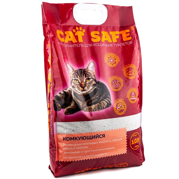 Наполнитель Cat safe комкующийся 10 л. 8,4 кг., пакет