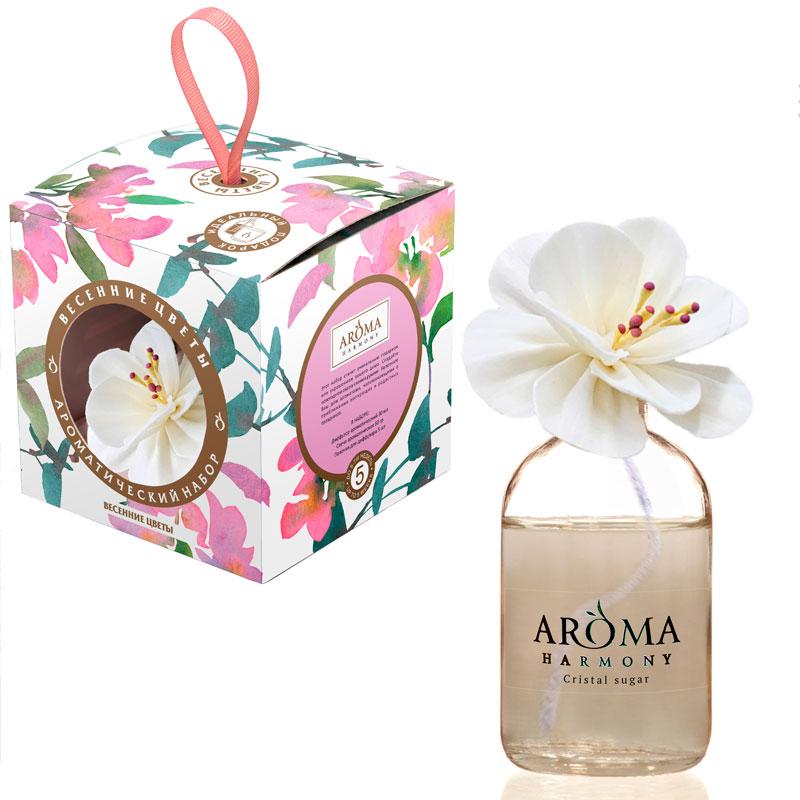 Диффузор Aroma Harmony Cristal Sugar ароматический, с цветком, 50 мл., картон