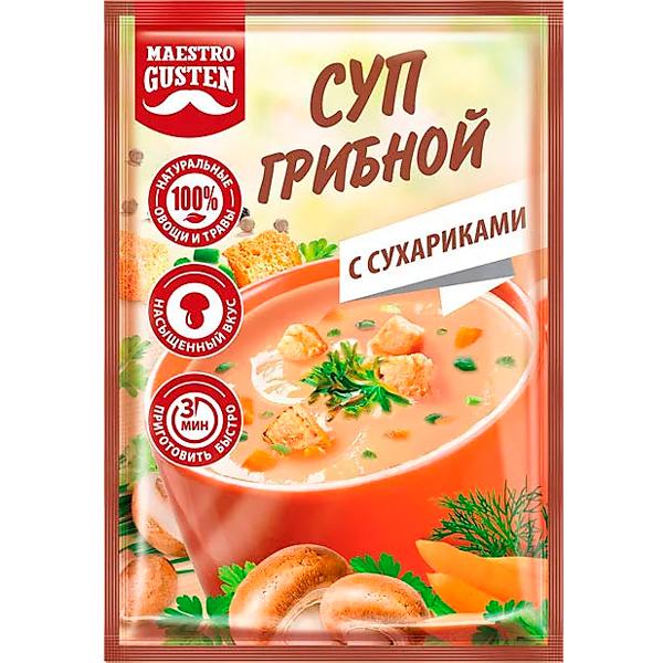 Суп Maestro Gusten грибной с сухариками 16 гр., саше