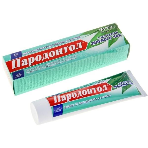 Зубная паста Пародонтол С экстрактом с зеленого чая 124 гр., картон